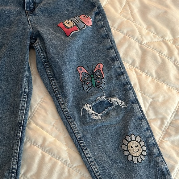 🌸Girls Justice/Mom Jeans/Peace,Love/12 - Picture 4 of 7